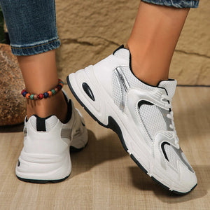 New Running Shoes Men's Breathable Sneakers Summer Light Mesh Air Cushion Women's Sneakers Outdoor Lace-up Training Shoes MU Group