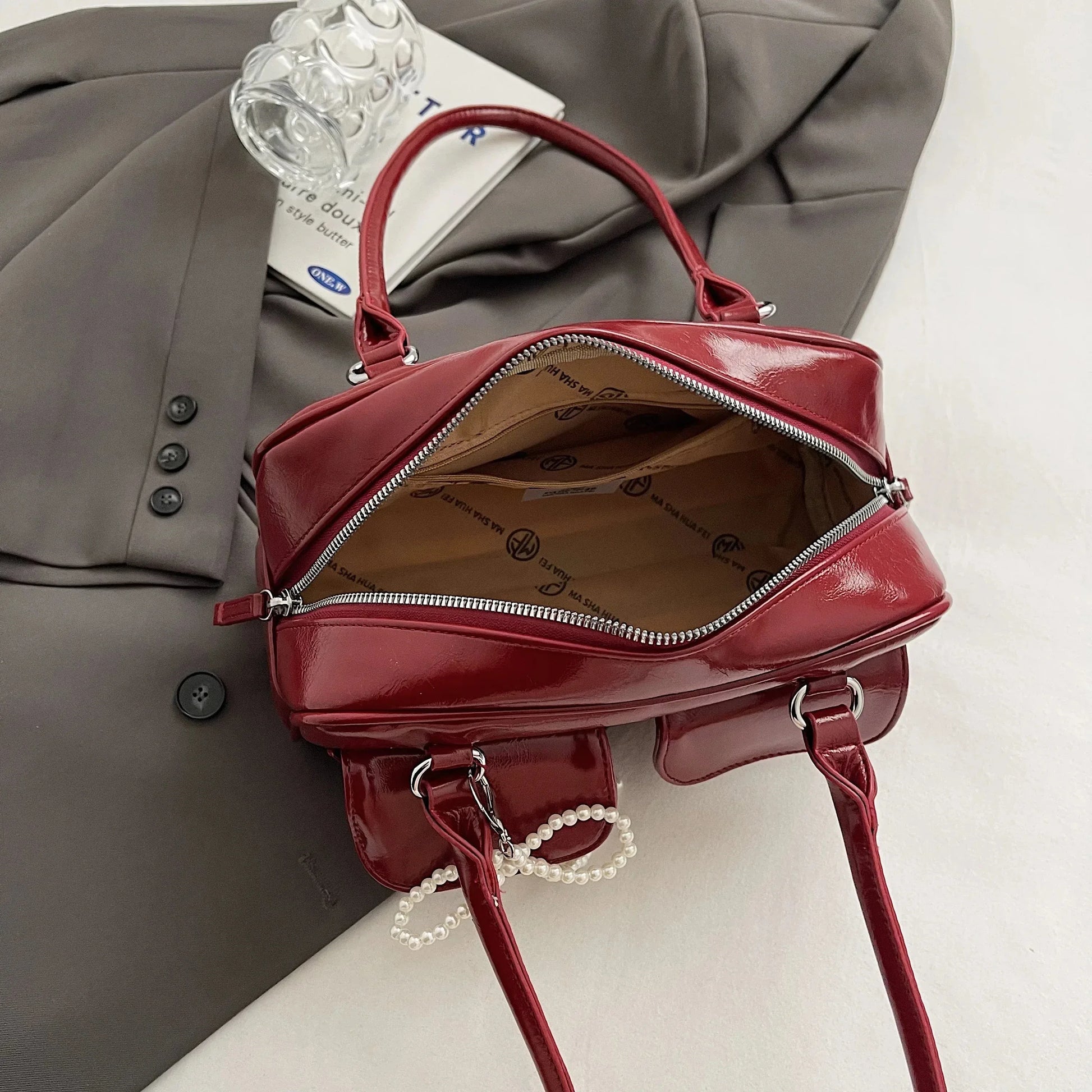 Sac à Main Femme Sous l’Aisselle avec Noeud – Sac Bandoulière Tendance et Polyvalent 2024 - Justyol