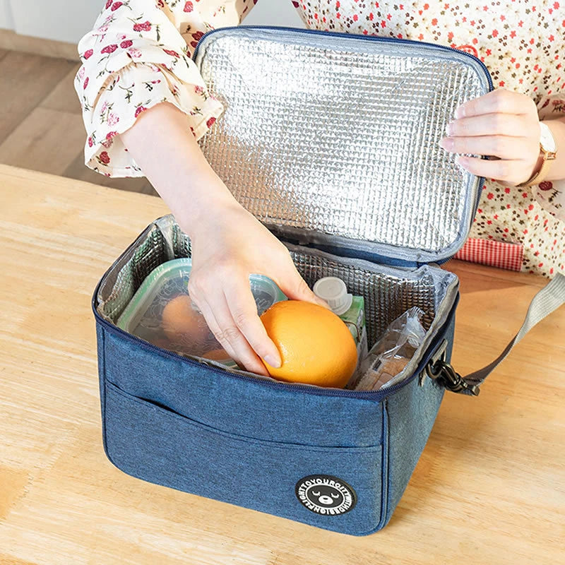 Boîte à lunch isotherme pour hommes et femmes, sac de pique-nique de camping portable, sac isotherme pour aliments froids, étui isotherme pour enfants, voyage, sangle 1