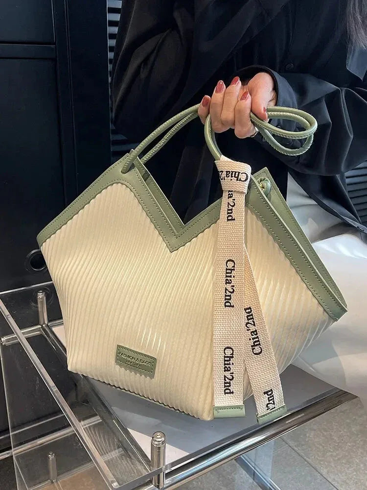Sac à Main Femme Style Coréen – Sac Tote Casual en Canvas, Sac Bandoulière Commuter et Sac Élégant