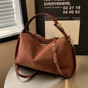 Sac à Main Femme Grande Capacité Rétro – Sac Bandoulière et Tote 2025, Sac à Épaule Texturé Mat et Élégant