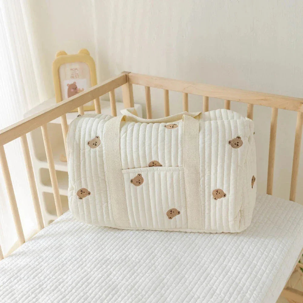 Sac à Main Maman Brodé – Sac de Rangement Grande Capacité, Sac de Voyage Multifonctionnel pour Maman - Justyol