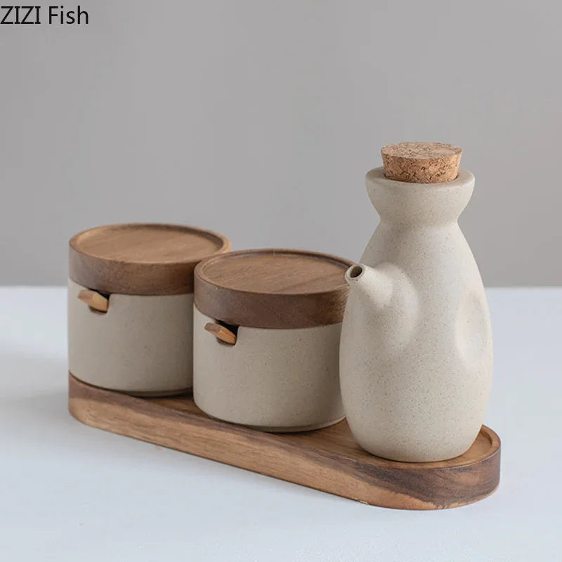 Set de Pots à Épices Japonais en Céramique - Justyol