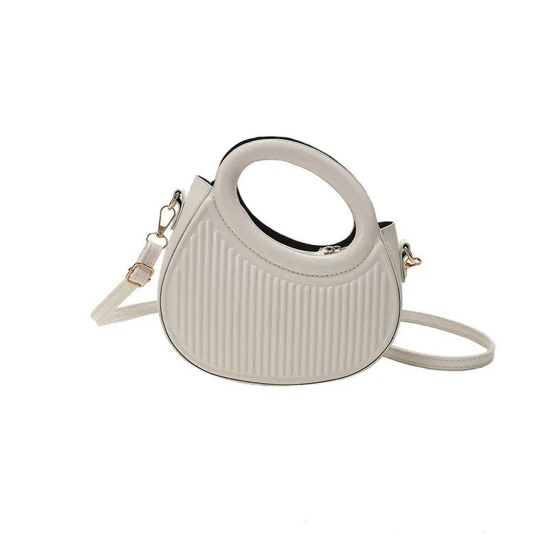 Sac à Main Femme – Sac Sous l'Aisselle Plissé, Sac Bandoulière en Silhouette Selle - Justyol