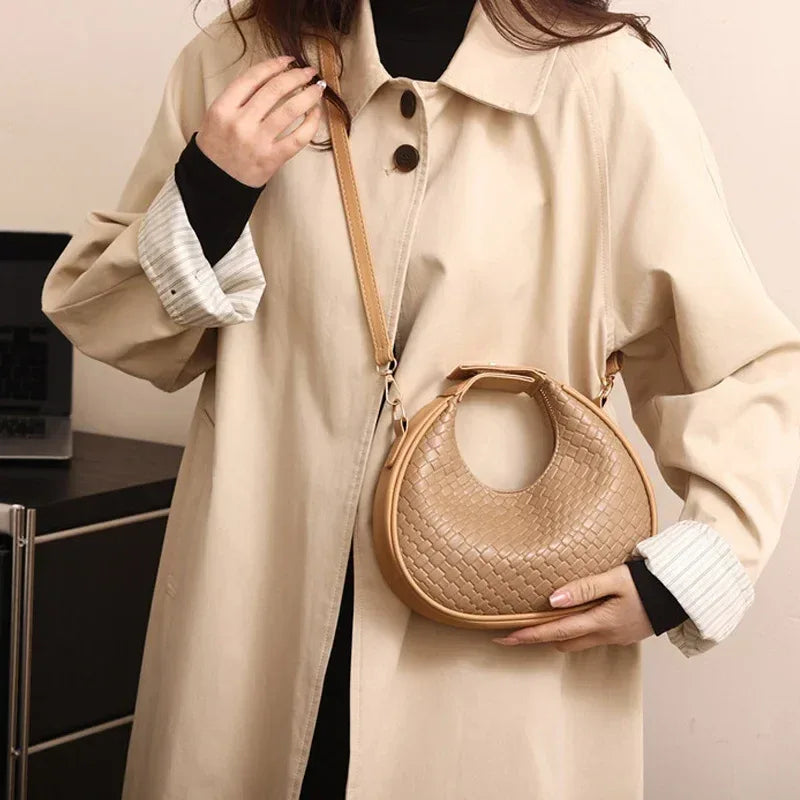 Sac à Main Femme – Sac à Bandoulière PU Cuir à Motif Lattice, Sac Small Crossbody Élégant et Tendance - Justyol