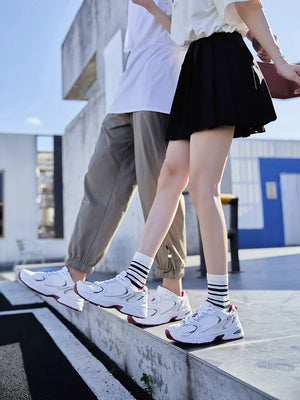 New Running Shoes Men's Breathable Sneakers Summer Light Mesh Air Cushion Women's Sneakers Outdoor Lace-up Training Shoes MU Group