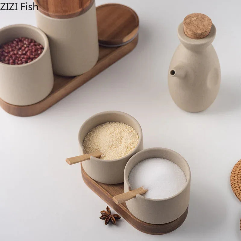 Set de Pots à Épices Japonais en Céramique - Justyol