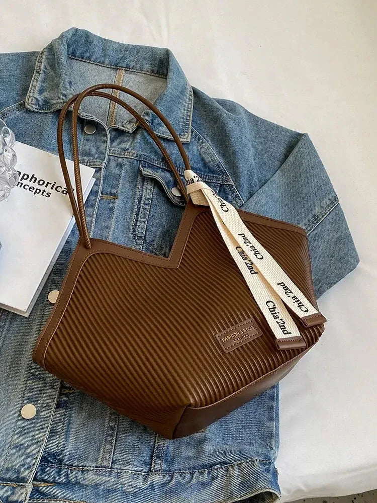 Sac à Main Femme Style Coréen – Sac Tote Casual en Canvas, Sac Bandoulière Commuter et Sac Élégant