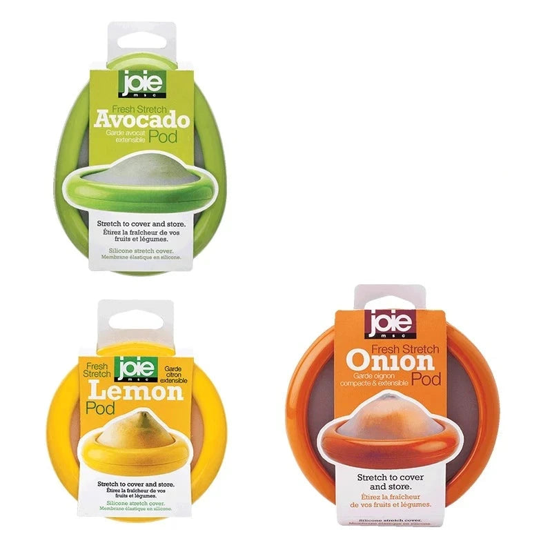 Joie Silicone Storage Box Fruit Vegetable Container Stretch Pod Airtight Avocado Tomato Lemon Onion Fresh-Keeping Anti-oxidation MU Group