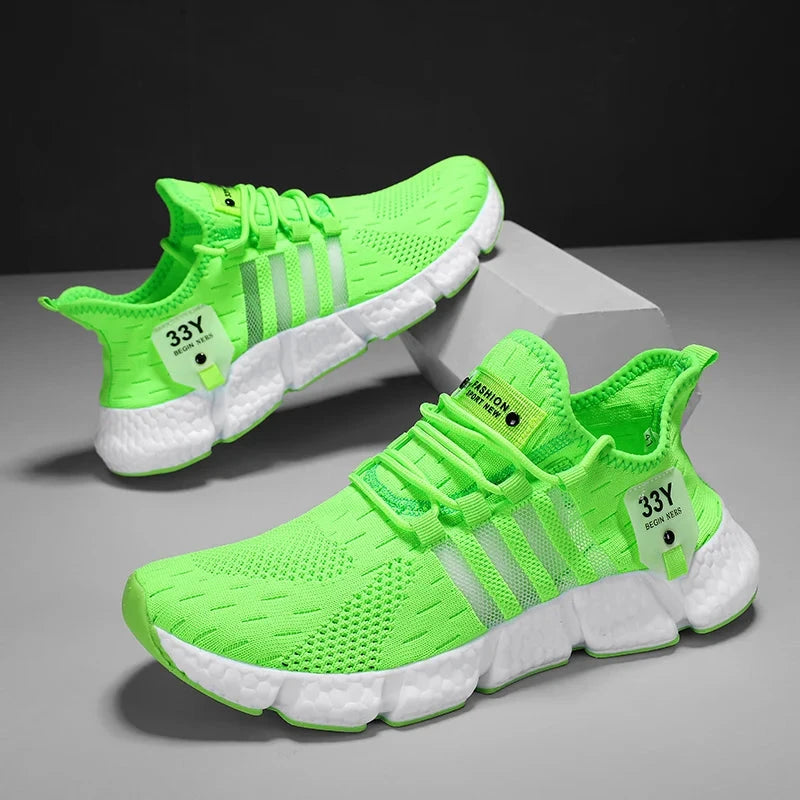 Breathable Mesh Men Shoes Trendy Lightweight Walking Flats Plus Size Male Tennis Sneakers Outdoor Running Fitness Shoes 2024 MU Group