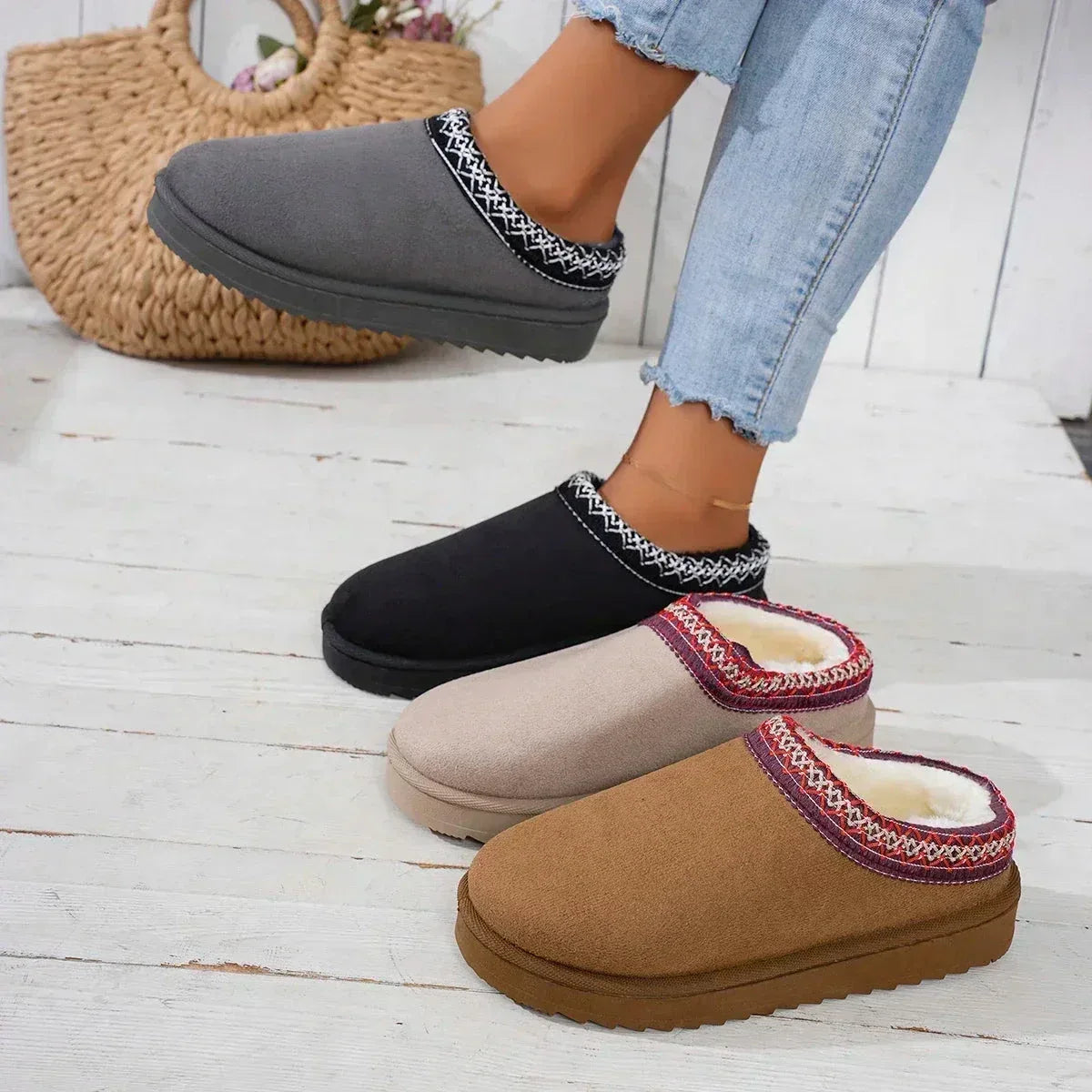 Chaussure Femme Hiver avec Doublure en Fourrure – Pratique et Confortable - Justyol