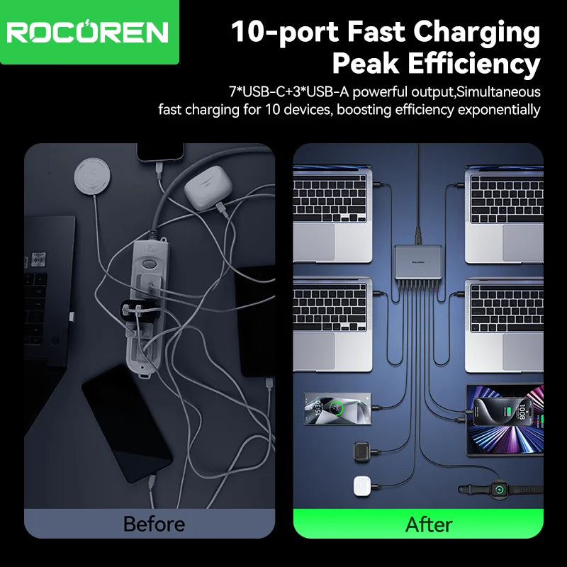 Chargeur Secteur ROCOREN 400W - Charge Rapide Multi-Ports