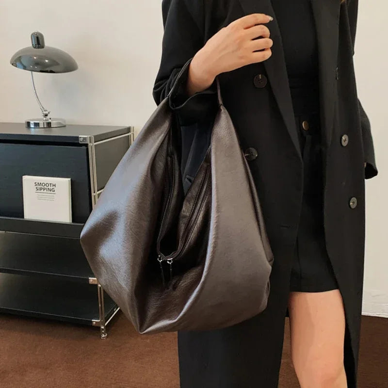 Sac à Main Femme Grand Modèle Hobo – Sac Bandoulière en Cuir Souple