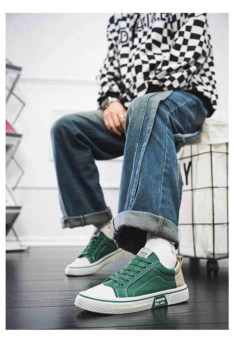 Chaussures Homme en Toile – Sneakers Skateboard Extérieures, Baskets Antidérapantes et Respirantes, Idéales pour la Marche et les Activités Casual