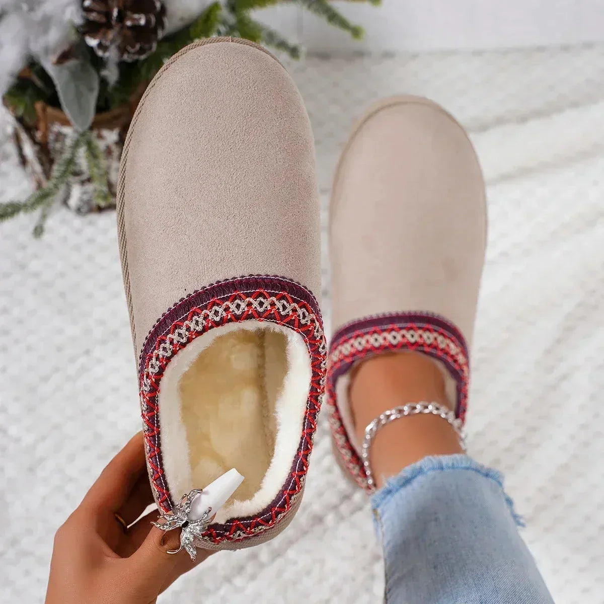 Chaussure Femme Hiver avec Doublure en Fourrure – Pratique et Confortable - Justyol