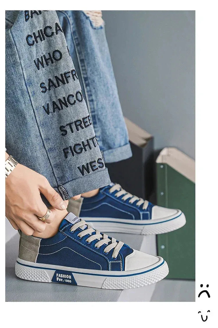 Chaussures Homme en Toile – Sneakers Skateboard Extérieures, Baskets Antidérapantes et Respirantes, Idéales pour la Marche et les Activités Casual