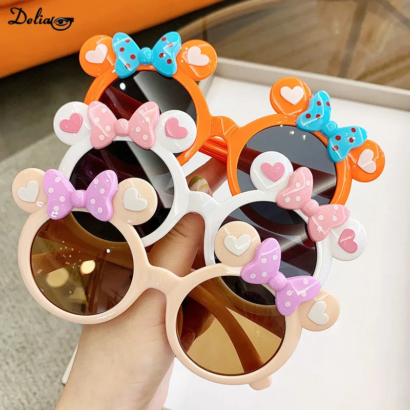 Cartoon Lovely Kids Sunglasses Bear Shape Frame Girls Children Sun Glasses Round Street Beat Baby Boy Eyeglasses Cute Shade