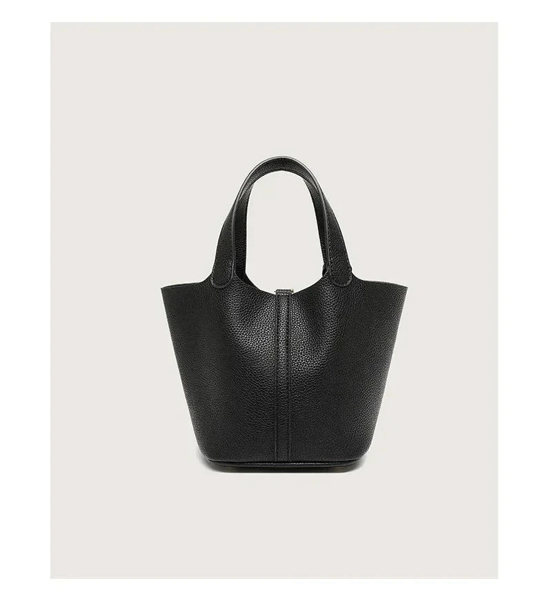 New lychee patterned bucket bag, women's handbag, Picotin bag MU Group