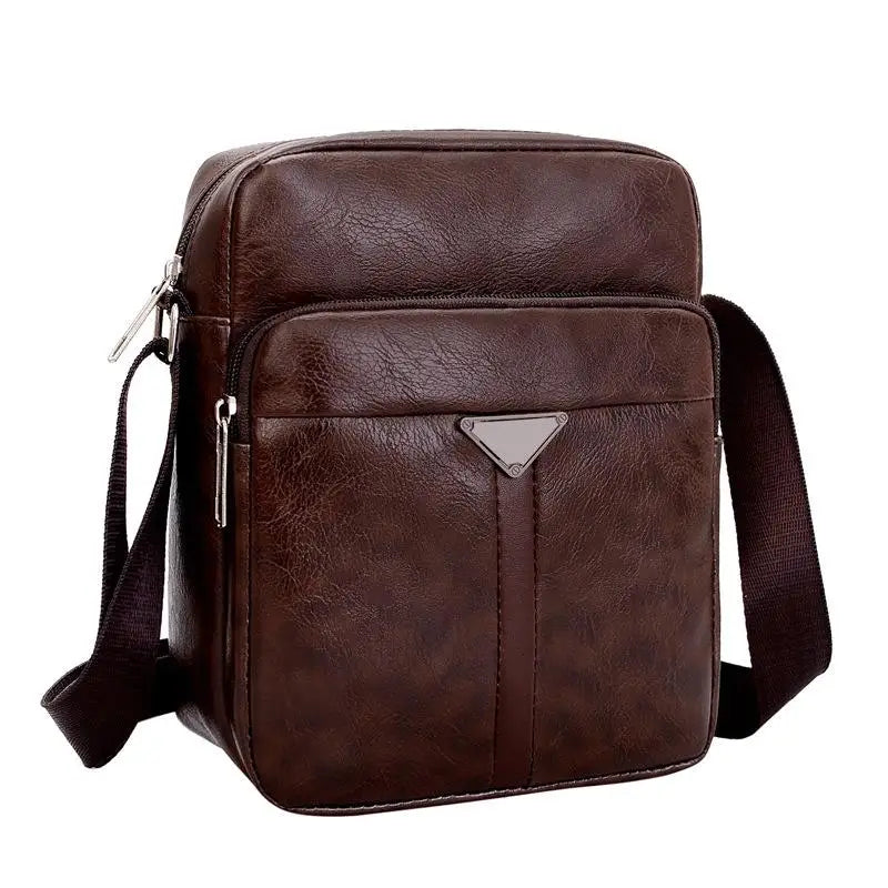 Sac Messenger Homme Vertical en Cuir PU – Sac Bandoulière Business Casual Style Coréen