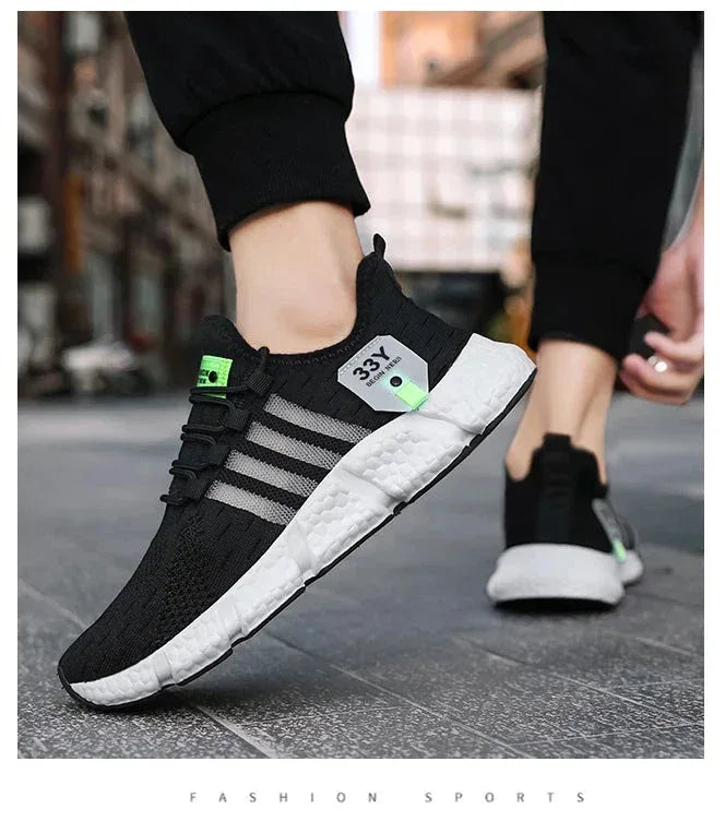 Chaussure Homme Sportive avec Semelle Blanche Élevée – Légère et Confortable pour l'Usage Quotidien