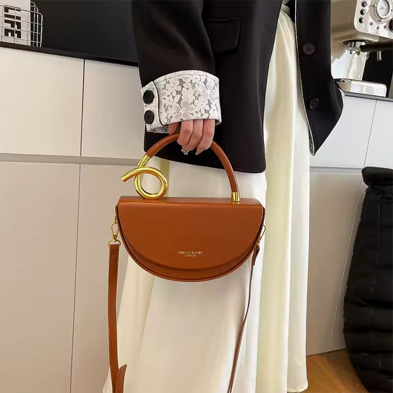 Sac Épaule Femme Rétro – Sac Bandoulière Élégant à Couleur Unie