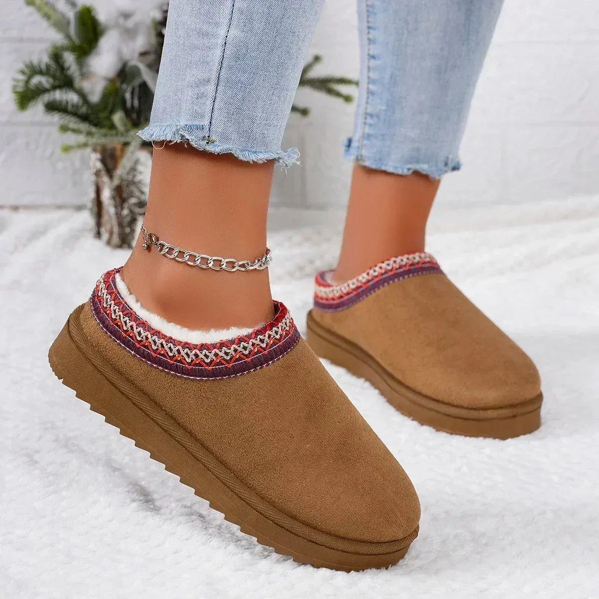 Chaussure Femme Hiver avec Doublure en Fourrure – Pratique et Confortable - Justyol