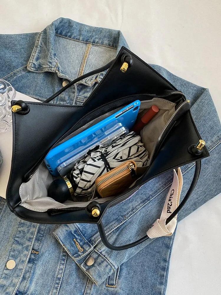 Sac à Main Femme Style Coréen – Sac Tote Casual en Canvas, Sac Bandoulière Commuter et Sac Élégant