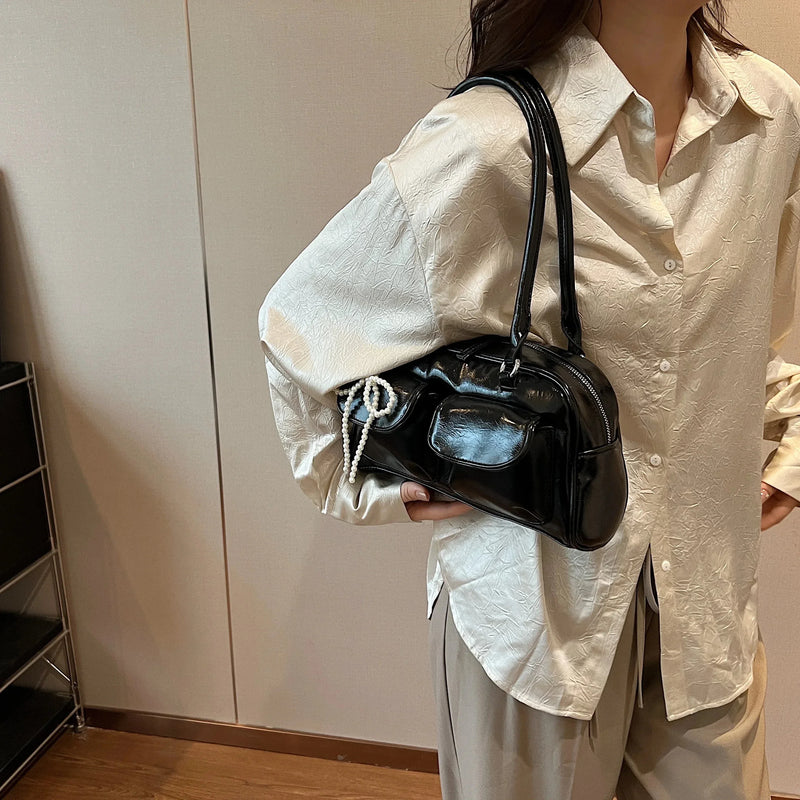 Sac à Main Femme Sous l’Aisselle avec Noeud – Sac Bandoulière Tendance et Polyvalent 2024