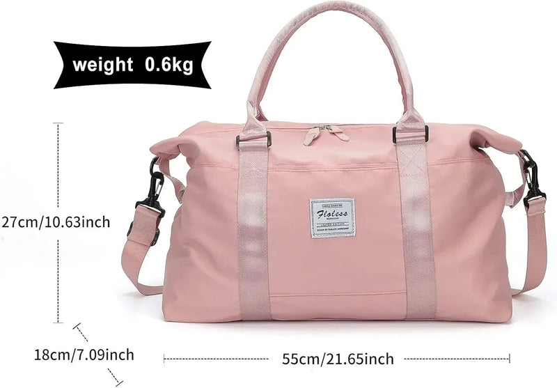Sac de Voyage Femme – Sac de Sport Duffel, Sac à Bandoulière Weekender pour Femme, Sac de Gym et de Voyage