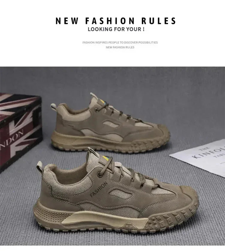 Chaussures Homme Respirantes et Légères – Baskets Casual et Outils, Chaussures de Travail et de Loisirs, Modèle 2025