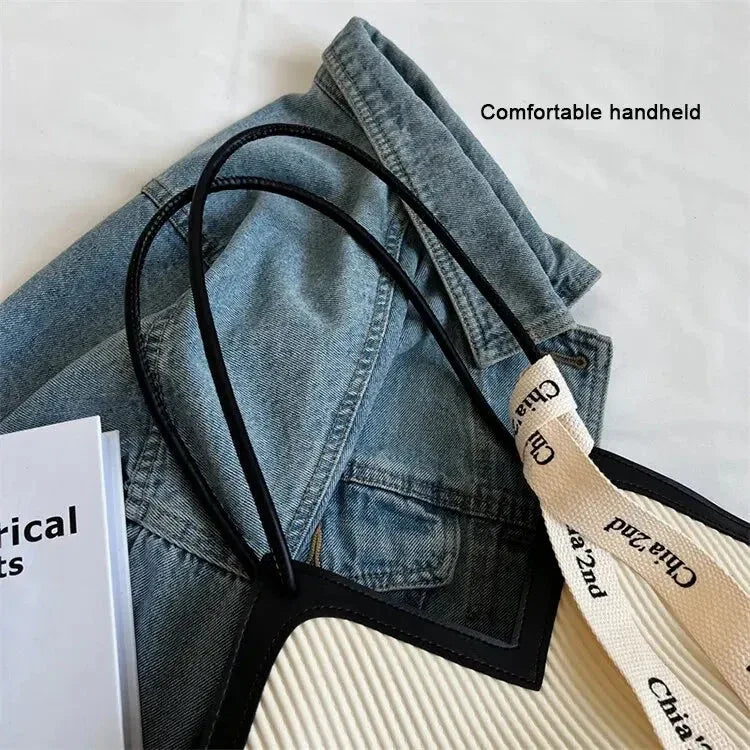 Sac à Main Femme Style Coréen – Sac Tote Casual en Canvas, Sac Bandoulière Commuter et Sac Élégant