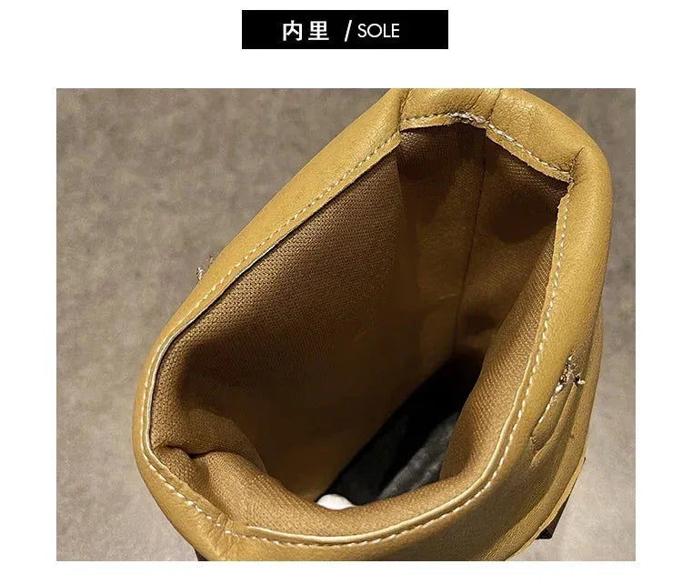Bottes Femme Casual Modernes avec Broderie Élégante – Talon Large et Moyenne Hauteur
