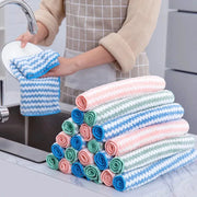 Kitchen Dishwashing Cloth Superfine Fiber Water Absorbent Cleaning Cloth Multipurpose Household Wipe Towels Cleaning MU Group
