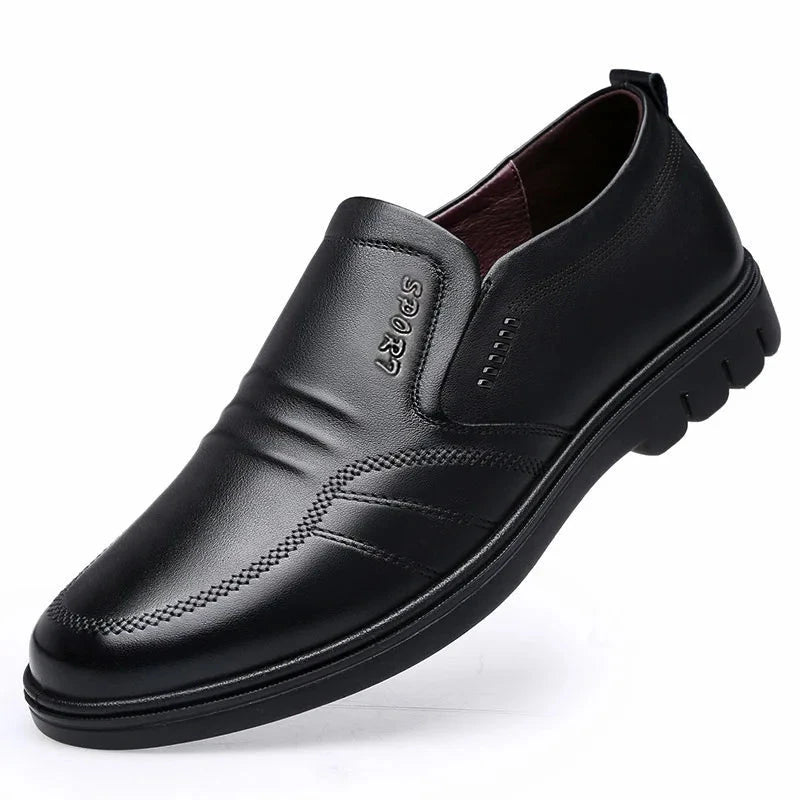 Men's Loafers Classic Business Dress Shoes 2025 New Casual Leather Shoes Slip-on Driving Shoes Men's Soft Leather Shoe Moccasins MU Group