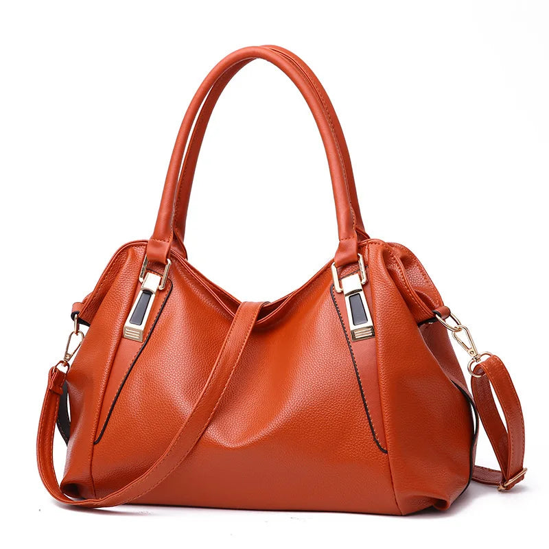 Sac à Main Femme Casual – Grand Sac Bandoulière en Couleur Unie et Pratique