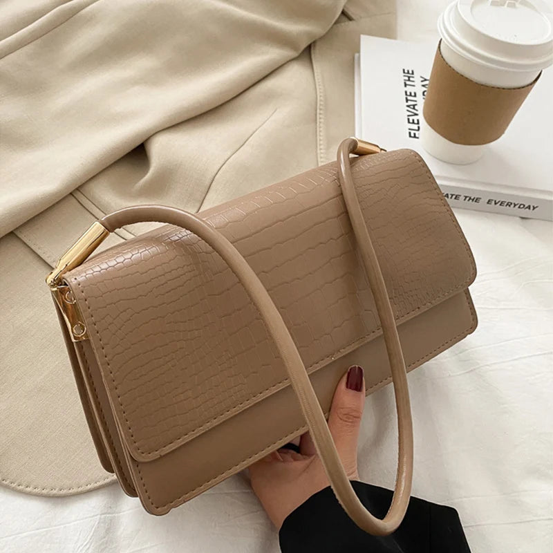 Sac à Main Femme en PU Souple – Petit Tote Vintage et Pochette Élégante