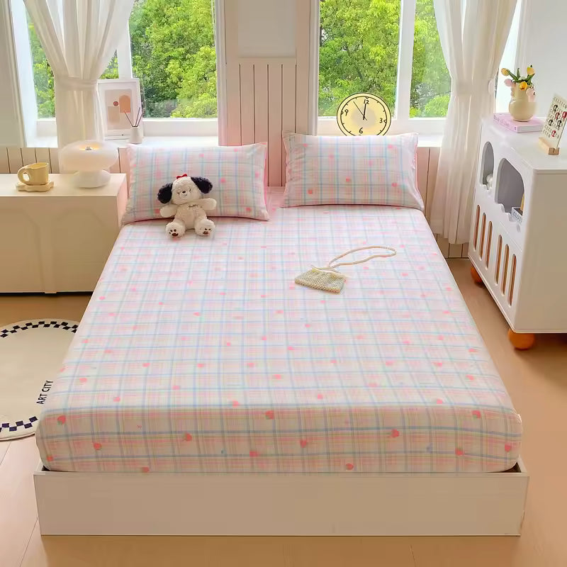 Drap-housse coton imprimé doux 180x200 cm