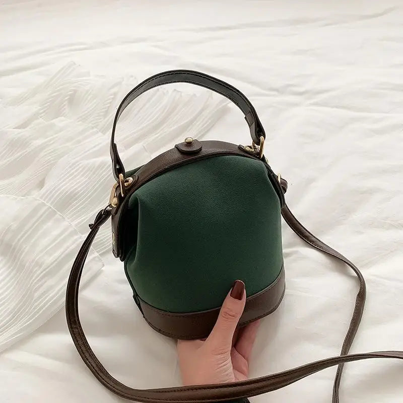 Sac à Main Fille Tendance Coréen en Cuir PU – Sac Seau à Bandoulière