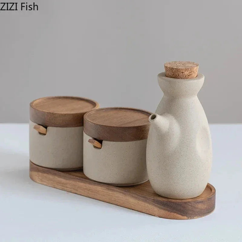 Set de Pots à Épices Japonais en Céramique - Justyol