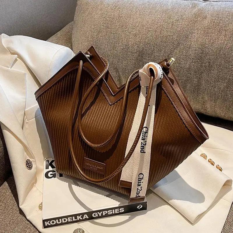 Sac à Main Femme Style Coréen – Sac Tote Casual en Canvas, Sac Bandoulière Commuter et Sac Élégant - Justyol