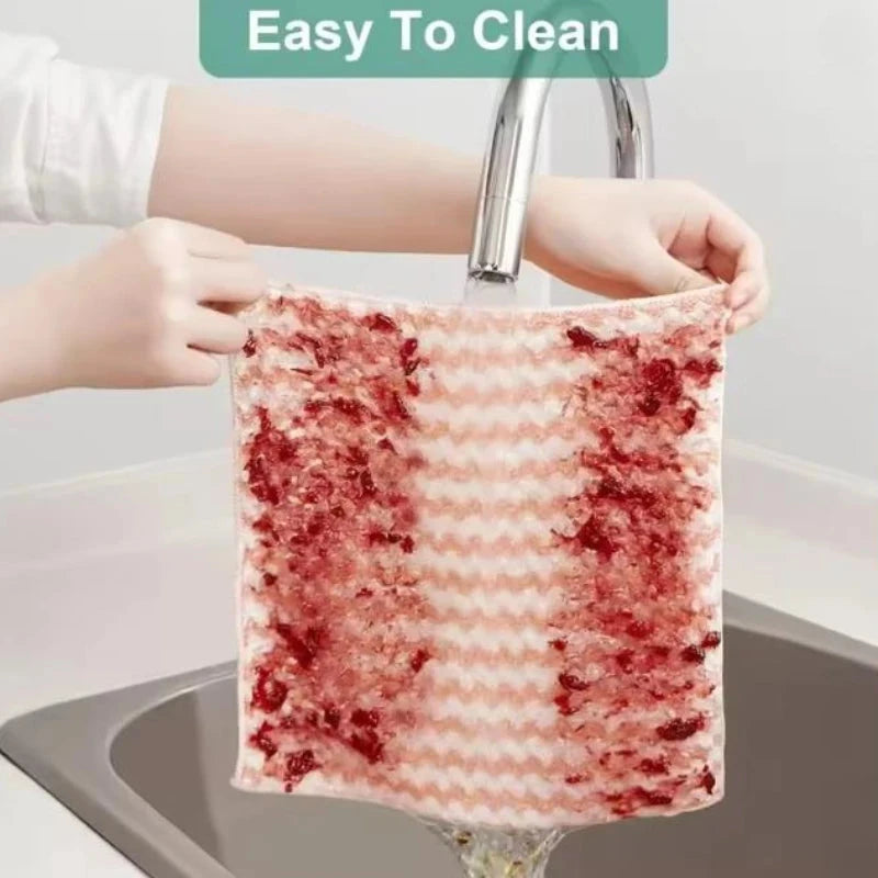 Kitchen Dishwashing Cloth Superfine Fiber Water Absorbent Cleaning Cloth Multipurpose Household Wipe Towels Cleaning MU Group
