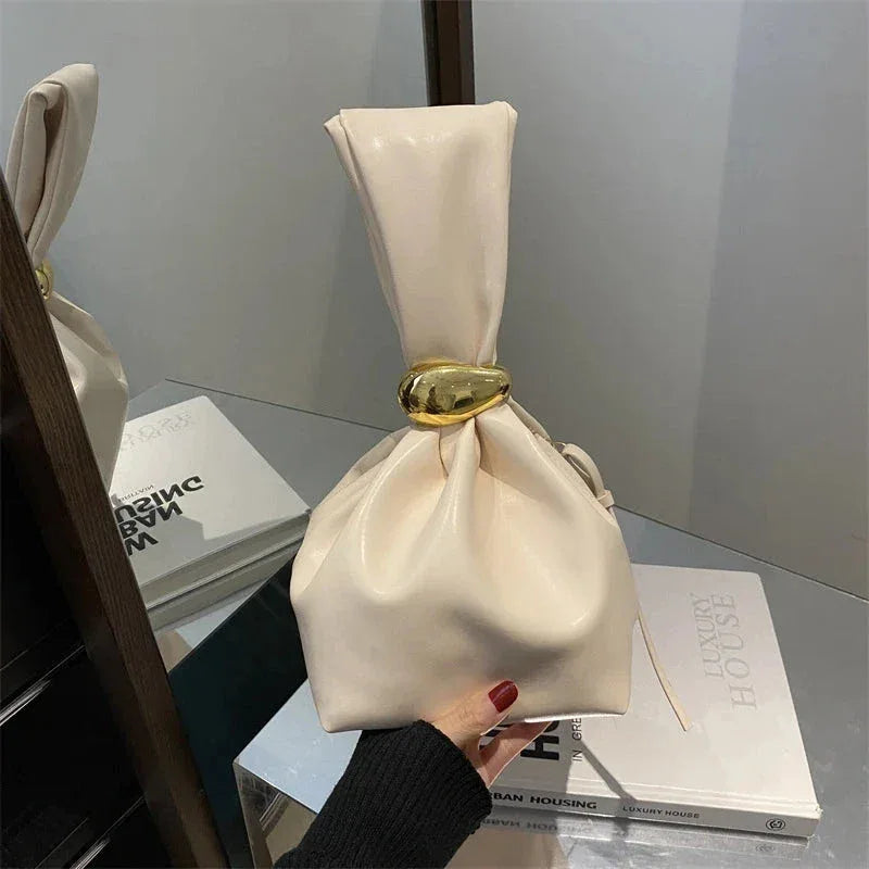 Petit Sac Sous l'Aisselle Femme – Sac Plissé en Cuir PU, Sac à Bandoulière Rétro Élégant, Sac à Main Mode - Justyol