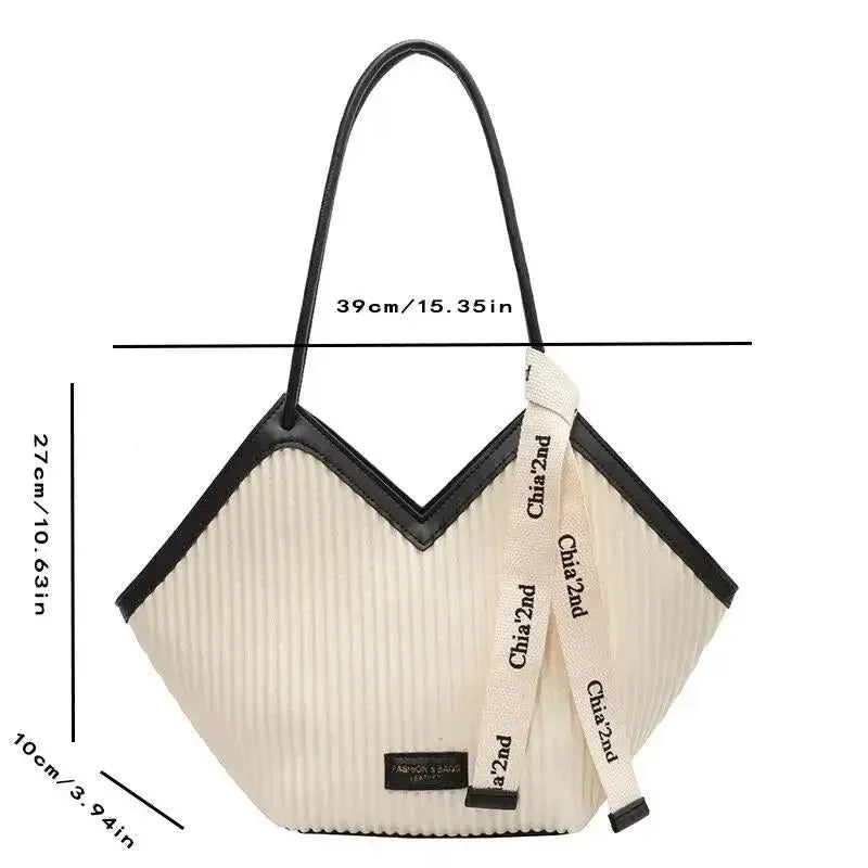 Sac à Main Femme Style Coréen – Sac Tote Casual en Canvas, Sac Bandoulière Commuter et Sac Élégant - Justyol