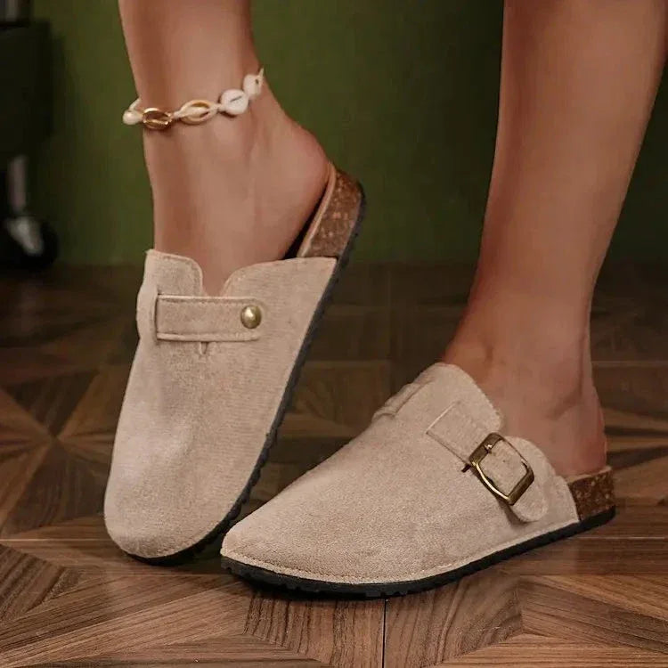 Chaussons Femme Fermés – Sandales à Semelle Plate, Sabots Vintage de Jardin, Tongs Mode 2024 - Justyol