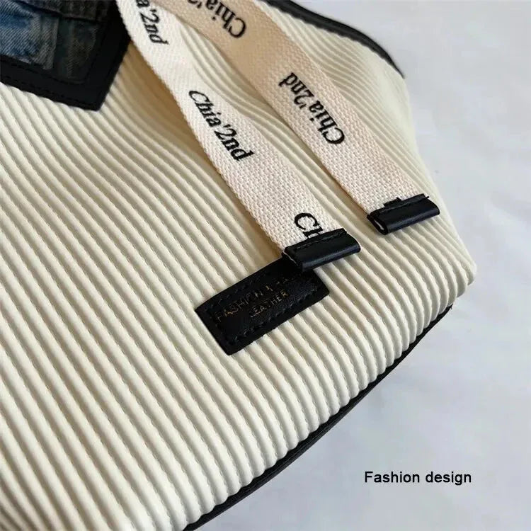 Sac à Main Femme Style Coréen – Sac Tote Casual en Canvas, Sac Bandoulière Commuter et Sac Élégant