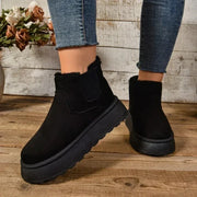 Bottes Femme Casual Hiver avec Texture Veloutée et Semelle Haute – Élégance et Confort - Justyol