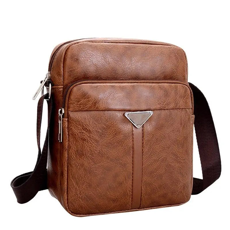 Sac Messenger Homme Vertical en Cuir PU – Sac Bandoulière Business Casual Style Coréen