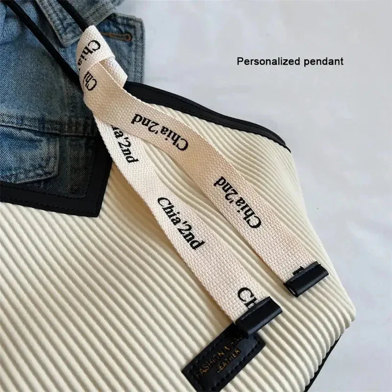 Sac à Main Femme Style Coréen – Sac Tote Casual en Canvas, Sac Bandoulière Commuter et Sac Élégant - Justyol