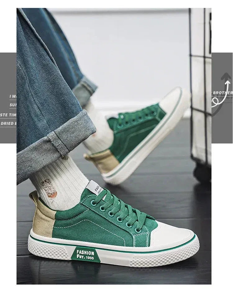 Chaussures Homme en Toile – Sneakers Skateboard Extérieures, Baskets Antidérapantes et Respirantes, Idéales pour la Marche et les Activités Casual