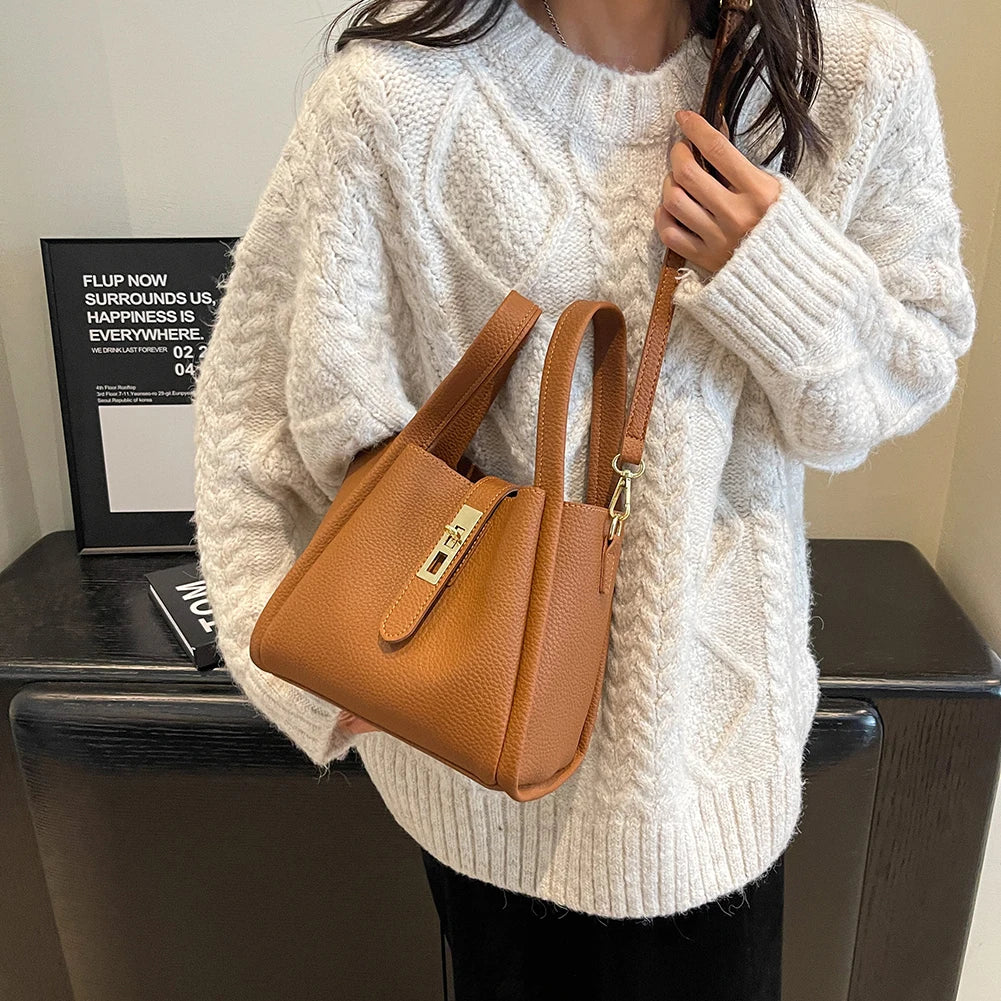Petit Sac Bandoulière Femme en PU Cuir – Sac Rétro à Fermeture Magnétique